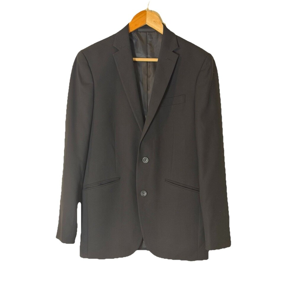 Kenneth Cole Reaction Techni-Cole Slim-Fit Suit Jacket  36R W29 LR5129 Black